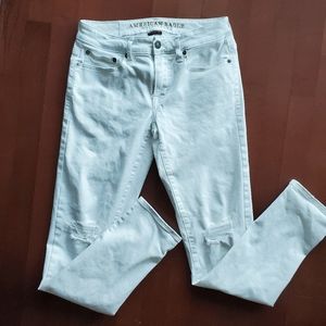 White Distressed Jeans American Eagle Flex